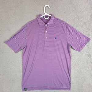 TURTLESON MENS POLO SHIRT SIZE L MULTICOLORED STRIPES